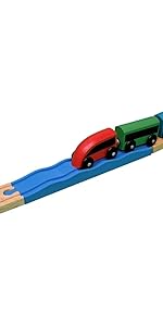 Baymo Bumpy Track to fit Wooden Railway for Kids Age 3 Years & Up - Railway Set Accessories & Add...
