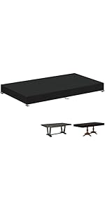 LAMUNI Garden Table Cover Rectangular Patio Table Top Cover, Outdoor Patio Furniture Covers Water...