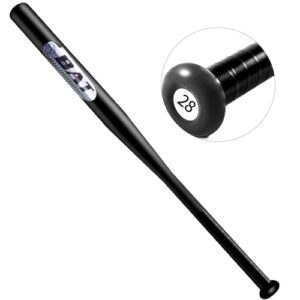 Baseball Bat Strong Metal Baseball Bat Full Size Non-Slip Handle Light Weight Smooth Surface For Youth Adults Outdoor Training Practice Softball Hitting Drills Frosted Black