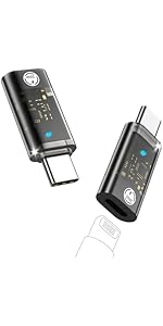 MoKo Lighting Female to USB C Male Adapter for iPhone 15/16 Pro/16 Pro Max/16 Plus, Galaxy S24, ...