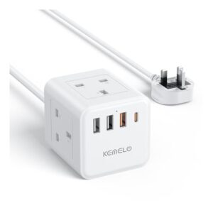 Cube Extension Lead with 4 USB Slots (20W PD USB C)