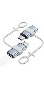 MoKo Lighting Female to USB C Male Adapter 2Pack, USB-C Lightning Adapter for iPhone 15/16 Pro/1...