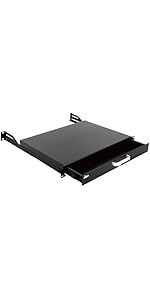 Tecmojo 1U Rack Drawer,Rack Mount Drawer for 19in Network Equipment/Server/AV Rack or Cabinet Enc...