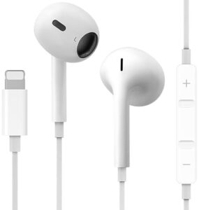 Headphones for iPhone[MFi Certified]Wired iPhone Earphones Stereo Sound In-Ear Earbuds with (Built-in Microphone&Volume Control)