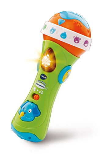 VTech Sing Along Microphone for Kids | Toddler Toy Microphone with Amplified Voice Effect and Animal Sounds | Educational Toys for Boys & Girls 1