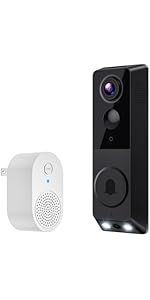 FISHBOT Security Video Doorbell, Dual Cameras with Delivery Guard, 1080p Full HD and Color Night ...