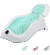 MAIKKB Baby Bath Seat Newborn Bath Seat with Thermometer,Foldable Baby Bath Support 0-6 Months Ba...