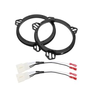 INFINAUTO Speaker Spacer Ring Tweeter Speaker Spacer Adator Front for 6.5" for FORD FIESTA 2008-ONWARDS ABS Black Waterproof