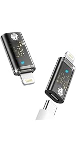 MoKo USB C to Lighting Adapter, Support 35W PD Fast Charging & Data Sync Lightning Male to USB C...