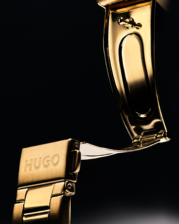 HUGO Analogue Multifunction Quartz Watch for Women #Dance Collection with Colored Stainless Steel...
