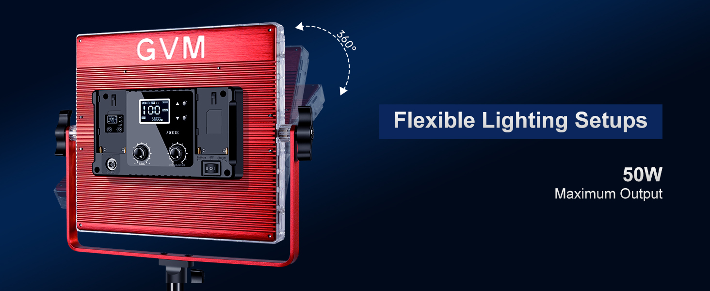 50W Video Lighting Kit 360°Full Color Led Panel Light Kit APP Control 3 Packs Photography Light