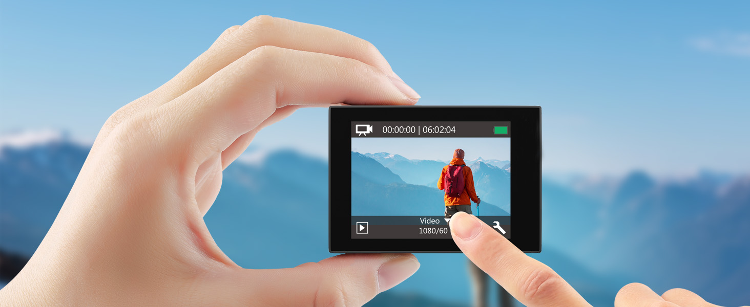 touch screen action camera