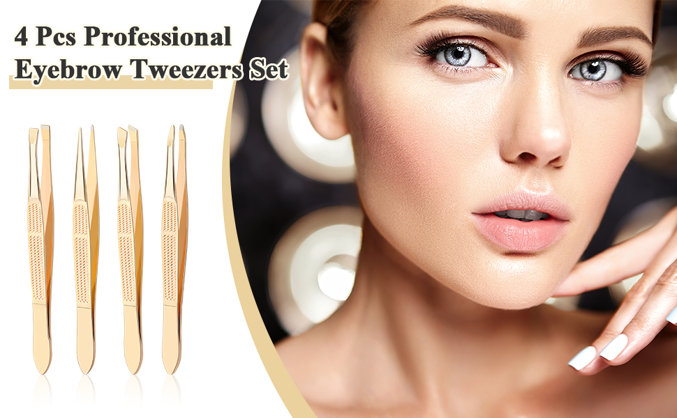 4Pcs Professional Tweezers