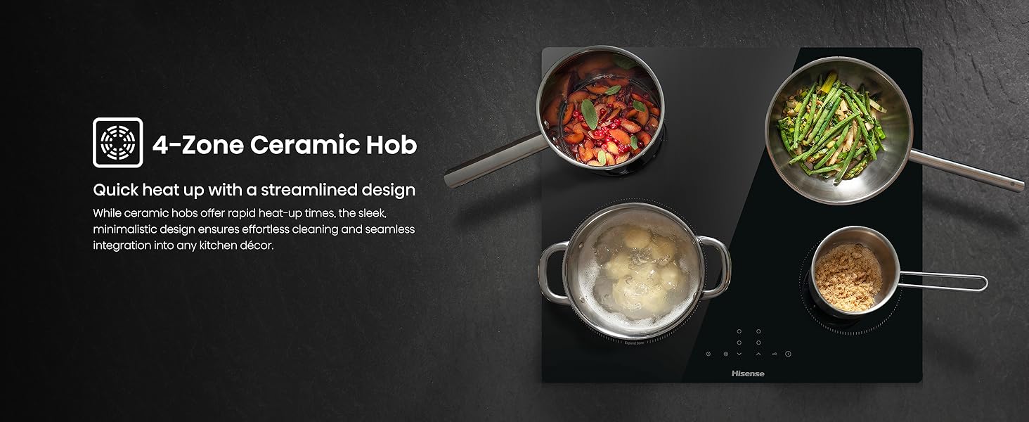 4-Zone Ceramic Hob
