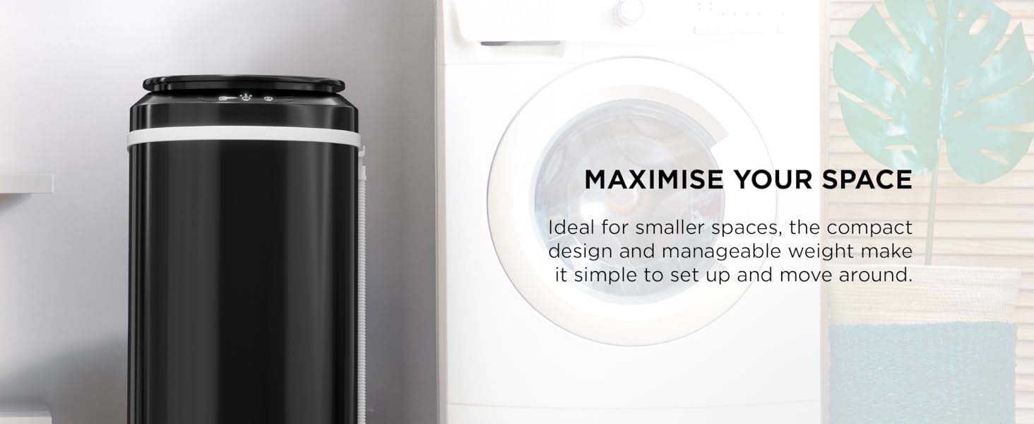 DMD Collective 7KG Spin Dryer Space Saving Maximise Floor Space Portable Lightweight