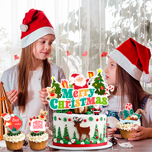 christmas cupcake topper