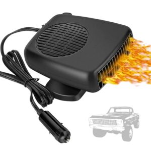 Showvigor Portable 12V Car Heater That Plug into Cigarette Lighter Windshield Defroster & Defogger 2 in 1 Fast Heating/Cooling Automobile Heater Demister Vehicle Heater Fan Suitable for All Ca