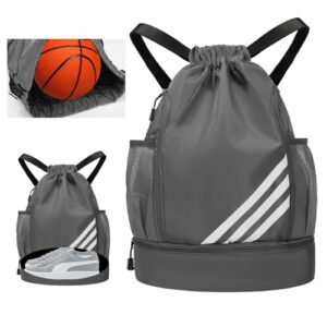 Risipu Drawstring Bags Sports Gym Backpack Waterproof Swimming Bag for Kids Adults