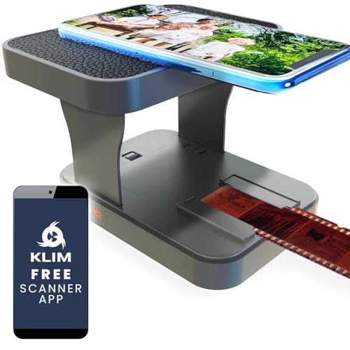 KLIM K2 Mobile Film Scanner 35mm + FREE APP - New - Positive & Negative Scanner