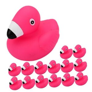 BESTonZON 15pcs Pool Water Toy Mini Flamingo Toys Flamingo Decor Flamingo Ducks Pink Flamingo Mini Ducks Children's Toys Mini Toys for Mermaid Toys Water Play Vinyl
