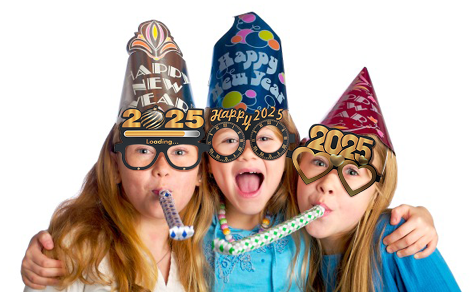 glasses with classic New Year's