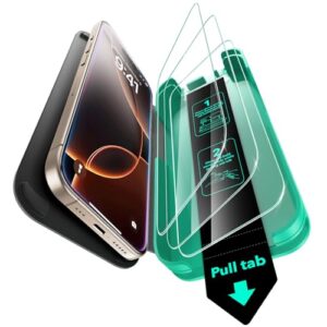 ESR 3 Packs 9H+ Tempered Glass Screen Protector for iPhone 16 Pro