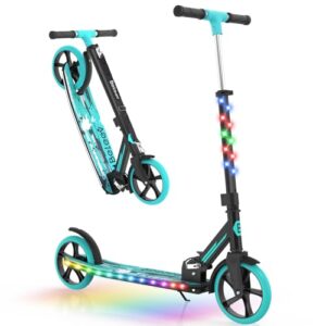 BELEEV V9 Scooters for Kids Ages 6+ with Light-Up Stem & Deck