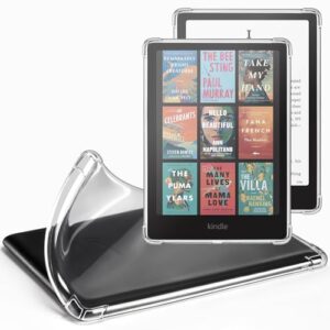CoBak Case for 7" Amazon Kindle Paperwhite 2024 and Kindle Colorsoft Signature Edition - Transparent TPU and Corner protection Cover for Paperwhite 12th Generation