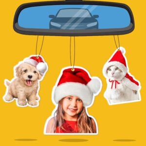 Personalized Air Freshener - Double Side Photo Personalized Car Air Freshener Various Scents Custom Air Freshener for Wardrobe