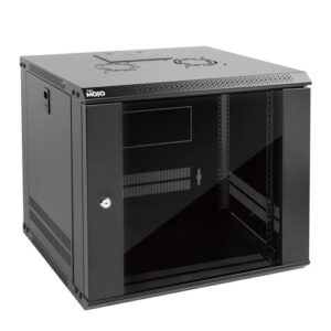 Tecmojo 9U Wall Mount Server Cabinet IT Network Rack Enclosure Lockable Door and Side Panels Black