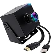 ELP 4K HDMI USB Camera Wide Angle 2.8-12 mm Varifocal Focus Lens Webcam Close-up Camera Support H...