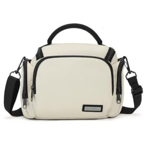 UBORSE DSLR Camera Shoulder Bag Camera Bag Camera Case Portable Digital Camera Case Compatible Protector for Camera Lens Accessories (Beige)