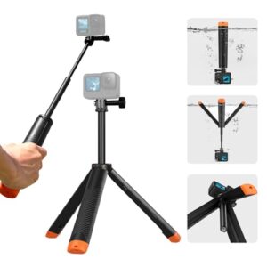 AFAITH Selfie Stick Go Pro Floating Hand Grip Tripod Waterproof Extendable Selfie Monopod for Go Pro 13/12/11/10/9/8/7/6/5/4/3