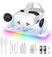 Charging Dock for Meta Quest 3S/Oculus Quest 3, Kinwin 30W Fast Charging Station for Quest 3S/3 A...