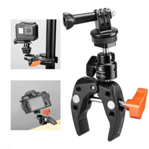 K&F Concept MS26 Super Clamp with Ball Head and Cold Shoe