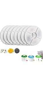 Cat Water Fountain Filters, Cat Fountain Filter, Replacement Dog Water Fountain Filter, Pet Filte...