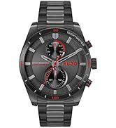 HUGO Analogue Multifunction Quartz Watch for Men #Fast Collection with Silver Stainless Steel Bra...