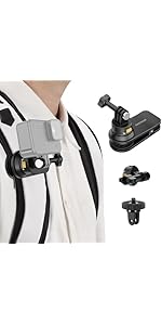 Neewer Backpack Mount Magnetic Quick Release Strap Clip Compatible with Hero 12 11 10 9 8 DJI Act...