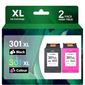 301 Ink Cartridges Combo Pack Replacement for HP 301 Black and Colour
