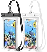 CITAMAMA Waterproof Phone Pouch, 2 Pack IPX8 Waterproof Phone Case TPU [3D Seamless Frame] for iP...