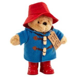 Rainbow Designs Classic Paddington Bear with Boots - 25cm Standing Plush Character - Soft & Cuddly Paddington Teddy Bear with Iconic Duffle Coat