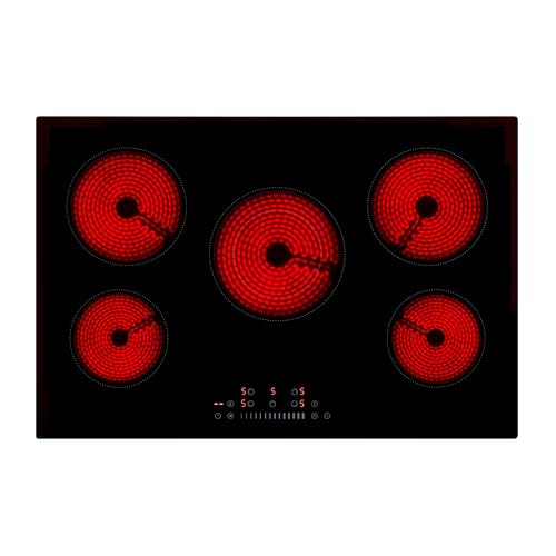 Willow WCH77T 77cm Touch Control Electric Hardwired Ceramic Hob with Five Cooking Zones