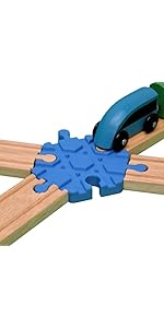 Baymo 6 Way Crossing to fit Wooden Railway for Kids Age 3 Years & Up - Railway Set Accessories & ...