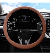 Steering Wheel Covers, Non-Slip Silicone Car Steering Wheel Protective Cover Car Wheel Cover Elas...