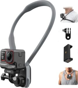 TELESIN° Quick Release Neck Mount for DJI Osmo Action 5 Pro/4 GoPro Hero 13 12 11 10 Insta360 Samsung