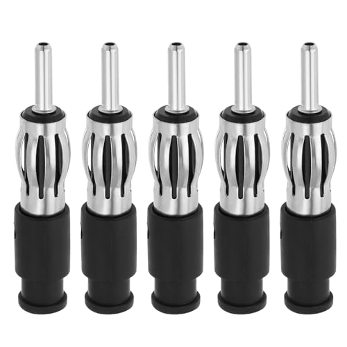 VGOL 5Sets Din Car Stereo Radio Male Plug Fits Most Types Of Older Car Radio Aerial Socket Antenna Connector Antenna Ports DIN Plug