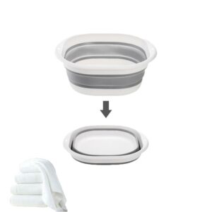 3L Mini Collapsible Portable Washing Up Basin - | Multipurpose Foldable Washing Basin | Space Saving Folding Washtub | for Travel Camping Hiking Saving Storage Container Outdoor|(S)