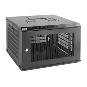 Tecmojo 6U Wall Mount Server Cabinet IT Network Rack Enclosure Lockable Door and Side Panels Black