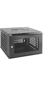 Tecmojo 6U Wall Mount Server Cabinet IT Network Rack Enclosure Lockable Door and Side Panels Blac...