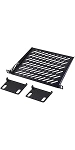 GeeekPi RackMate Accessories Rack Shell 10 inch 0.5U Rack Shelf, Vented Shelves for Good Air Circ...